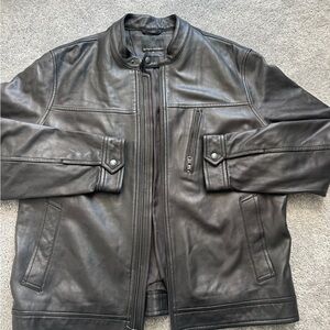 Banana Republic Dark Leather Jacket